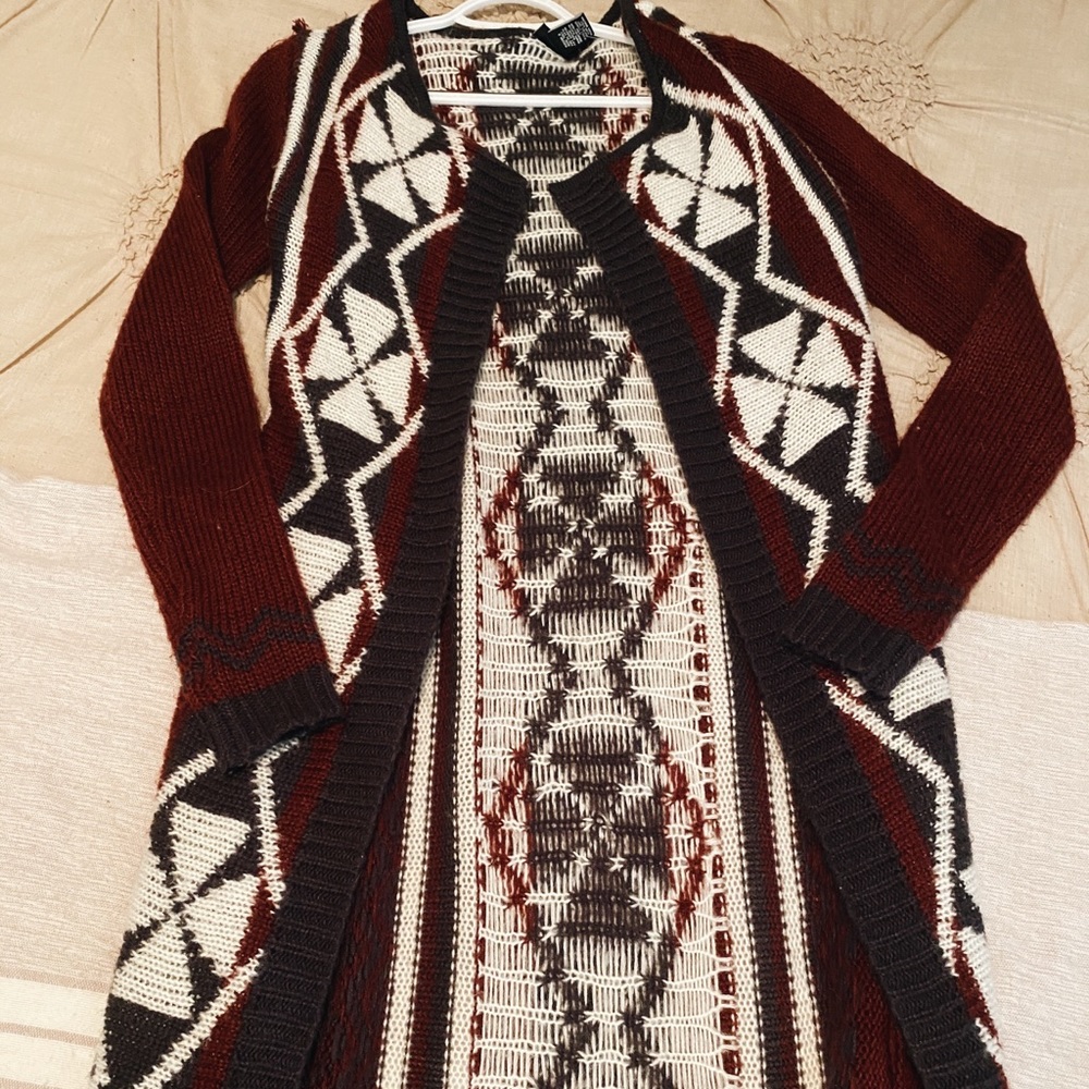 Floor length cardigan